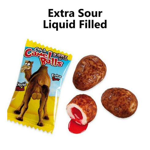 Fini Camel Balls 5g Liquid Filled Extra Sour Bubble Gum - 200 Pack (Gluten Free)